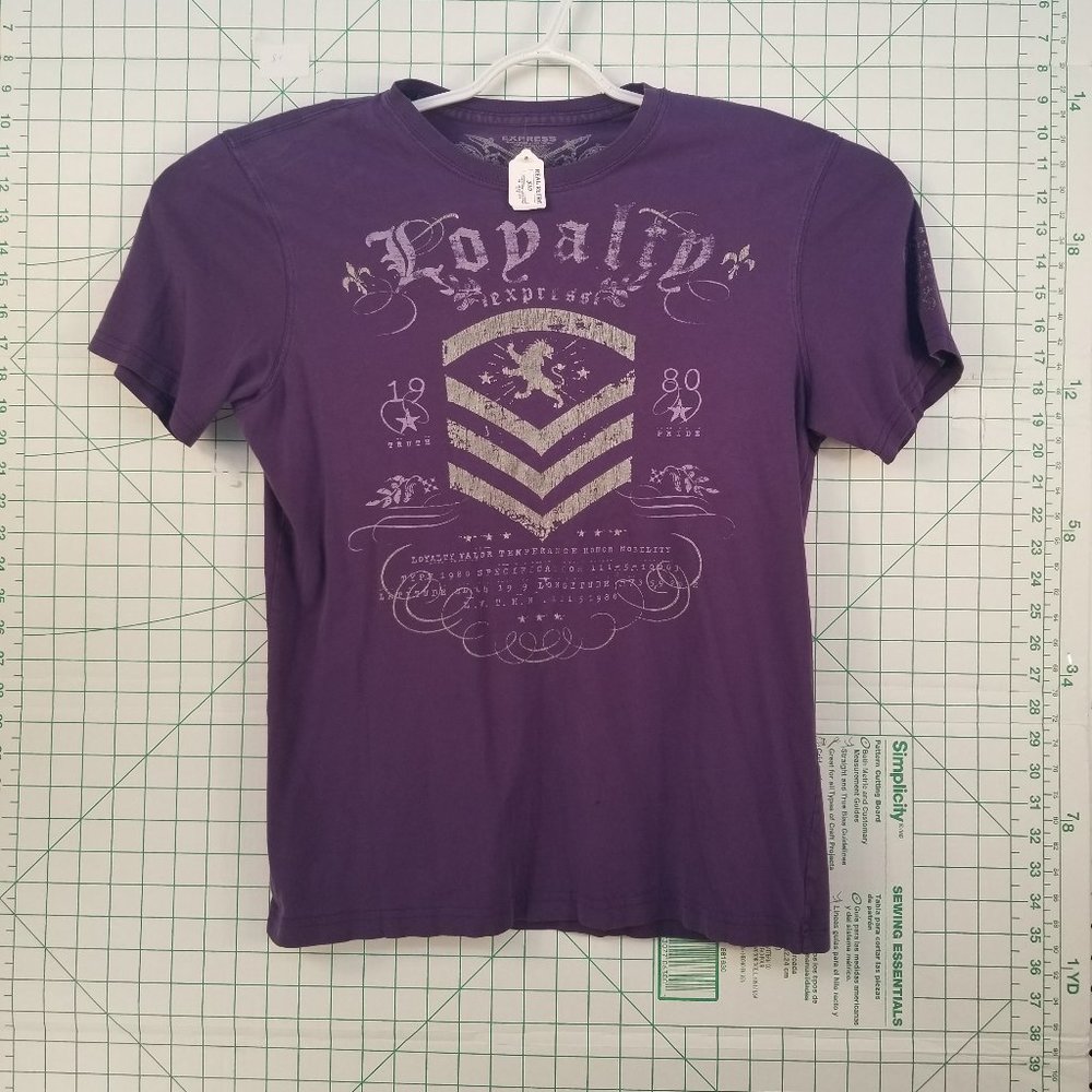 Express "Loyalty" Purple Graphic Tee